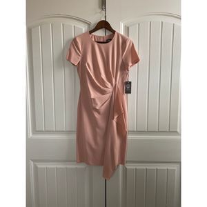 Vince Camuto Women's Dress Pink Size 8 Front Bunching Casual NWT Back Zip Up
